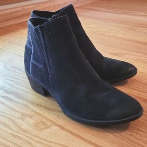 Josef Seibel Navy Suede Booties, Size 40 or 9 New